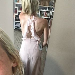 Light pink chiffon dress